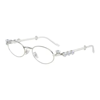 MUYKUY Metal Oval Sunglasses Women's