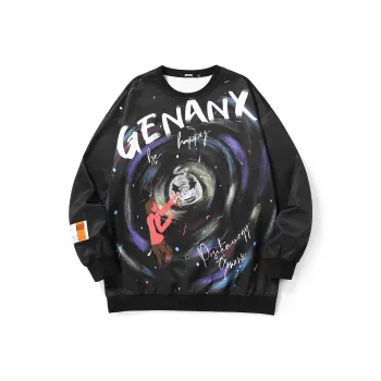 GENANX Crew Neck Loose Fit Regular Sweatshirt Unisex