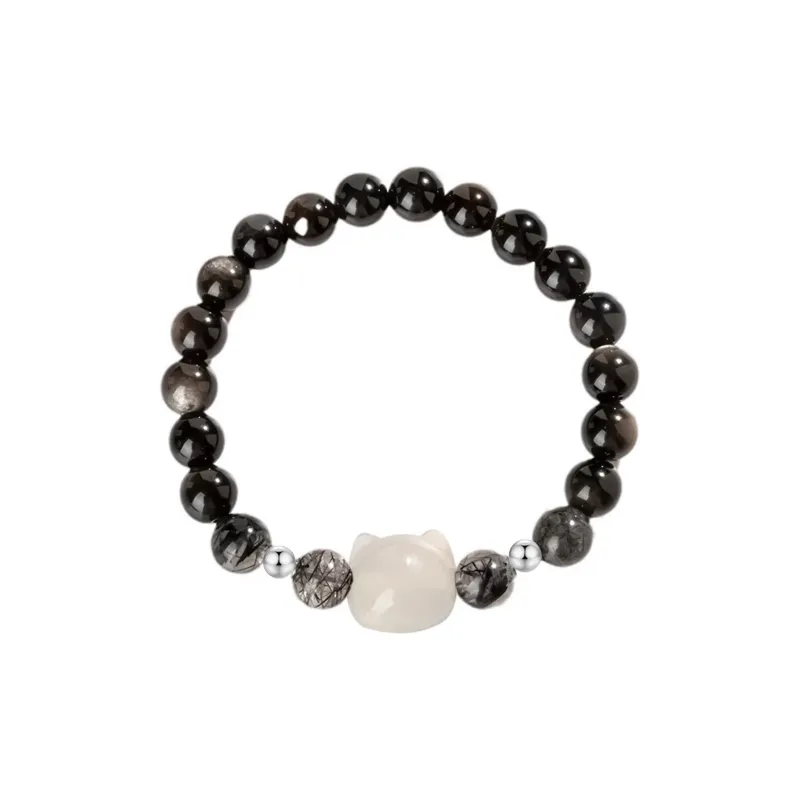 VOCK Obsidian Jade Bracelets Unisex-3