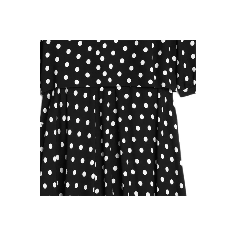 CELINE SS24 Short Sleeved Dresses Women's Black White-3