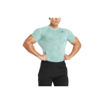 GYMSHARK T Shirts Men Cyan