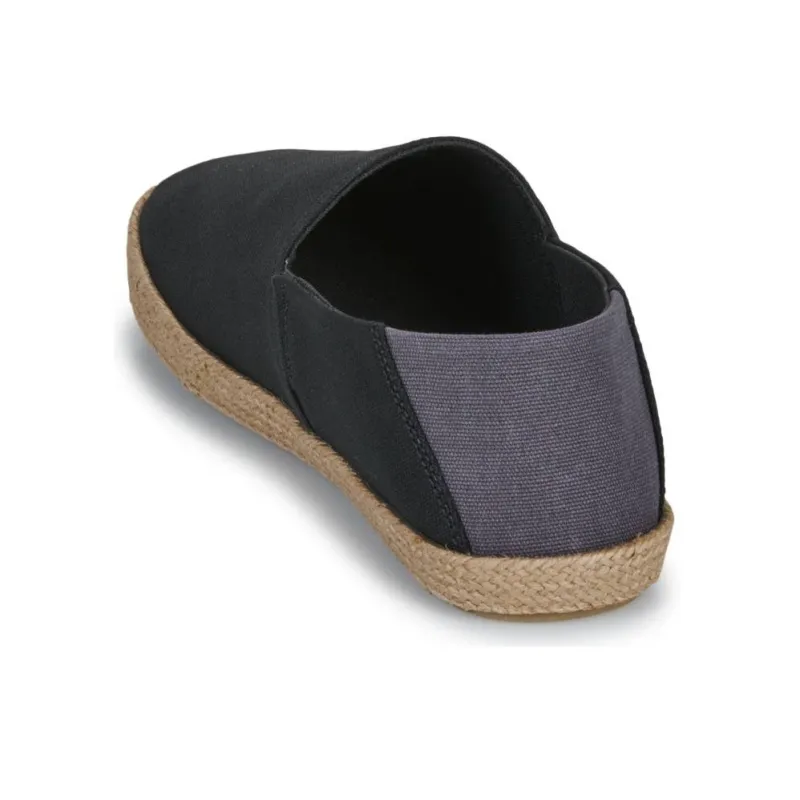 Tommy Hilfiger Flag Embroidery Fine Cleat Espadrilles Low Top Canvas Shoes Men's Black-3