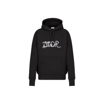 DIOR X Peter Doig Embroidered Logo Hooded Sweatshirt