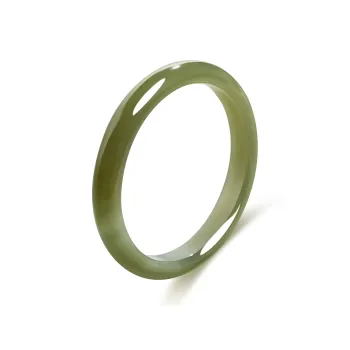 Lao Feng Xiang Hetian Jade Bangles Green Jade Women's