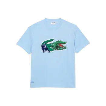 LACOSTE T Shirts Men Sky Blue