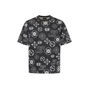 EVISU SS25 T Shirt Men's Charcoal Gray Full Floor