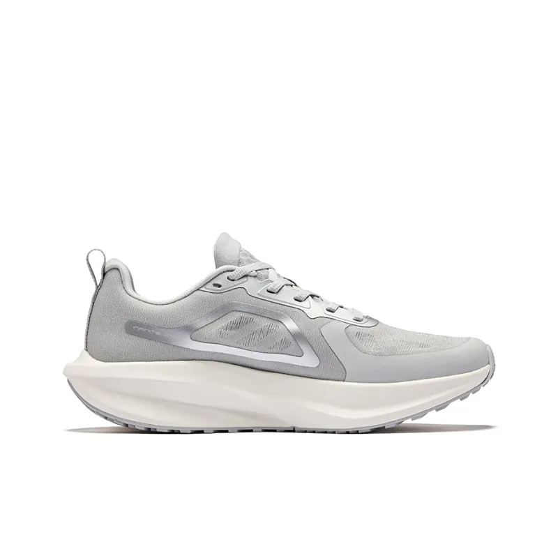 Erke Cushioning Rebound Low Top City Commute Running Shoes Men's Mist Gray Bright Silver-1