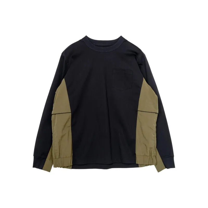 Sacai Jersey texture Sweatshirt-0