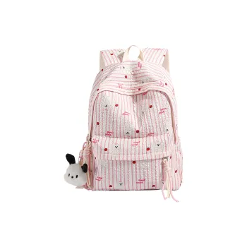 XIANGSU Nylon Backpack Women's Pink/White