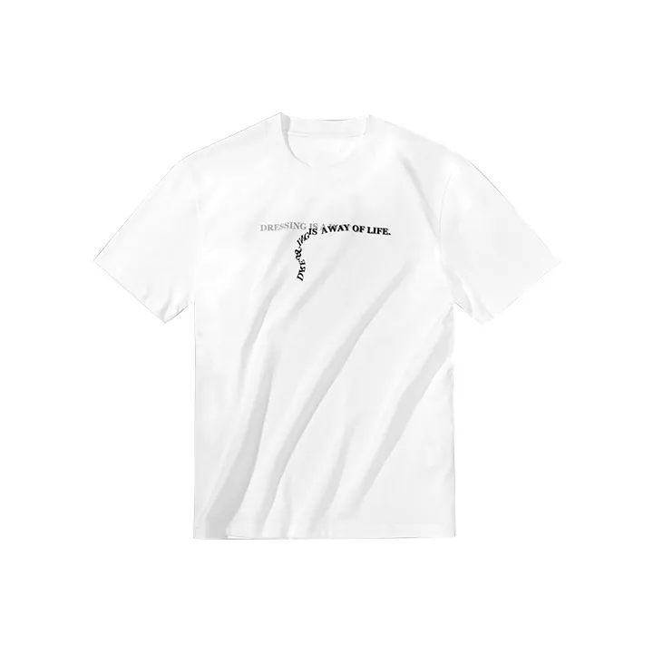 Mr.Bu T Shirts Men Moon White-0