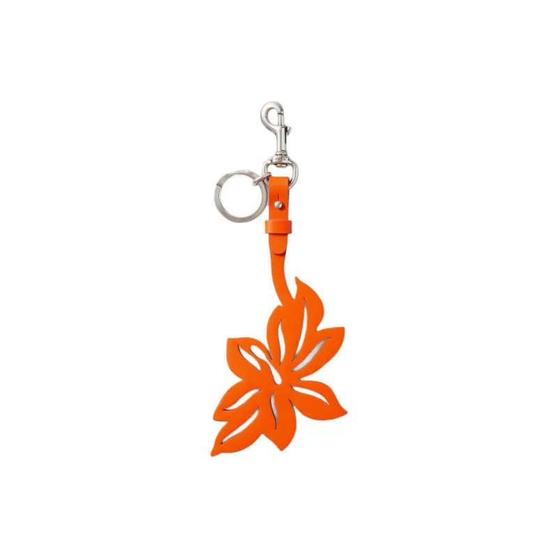 GUCCI Leather Keychains Unisex Orange-1