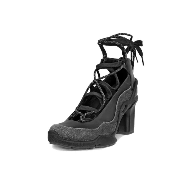 Ecco Biom C Chunky Heel High Heels Women's Black-1