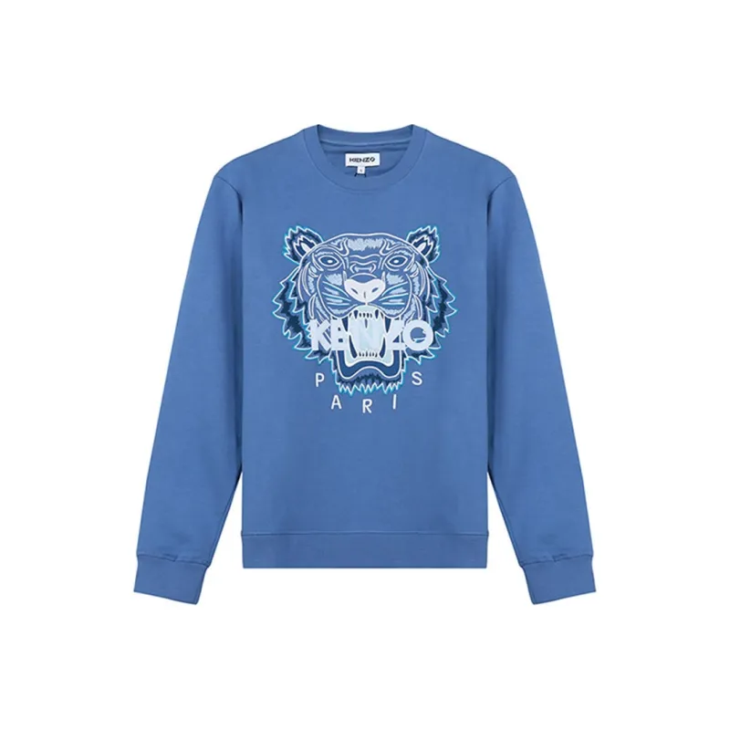KENZO Classic Tiger Head Sweatshirts Men Sapphire Blue-0