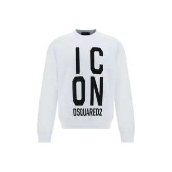 DSQUARED 2 Icon Logo Printed Crrewneck Sweatshirt