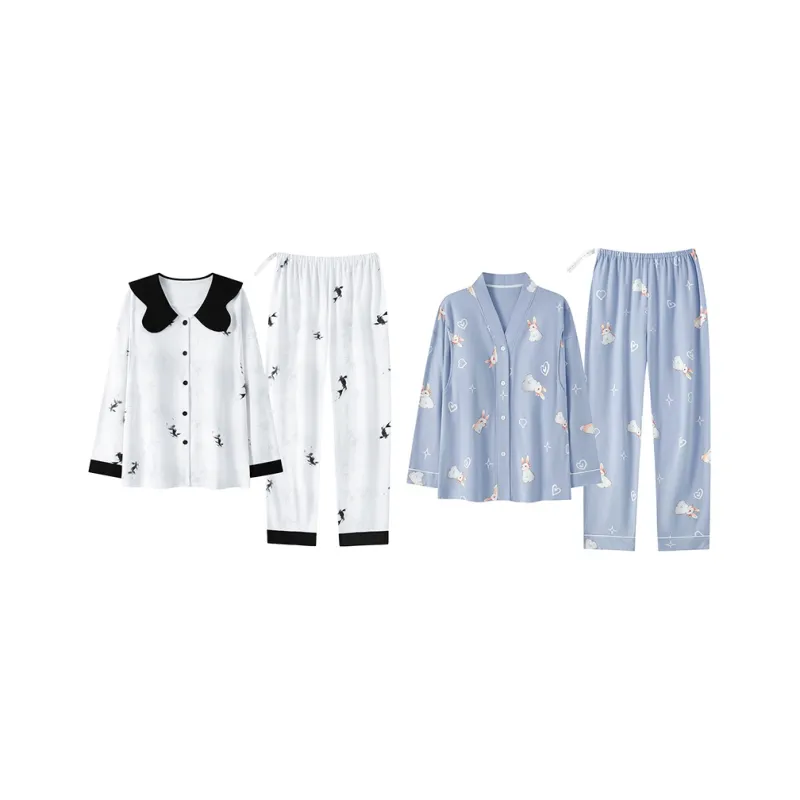 Herbal Primer Pajama Set Women's Combo Set-33