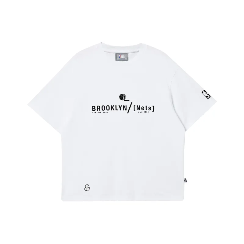 JACK JONES· x NBA JACK & JONES NBA Co brand T Shirt Men's A06 Raw White-0