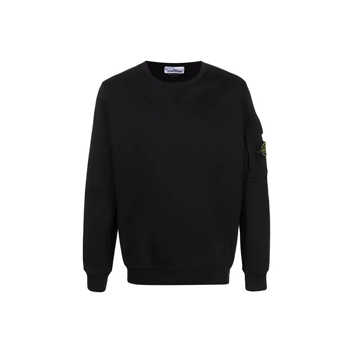 STONE ISLAND Garment Dyed Cotton Fleece Crewneck-0