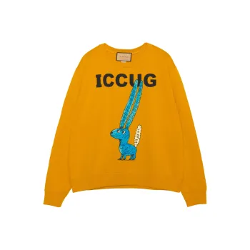 GUCCI x Freya Hartas Sweatshirt Men's Yellow