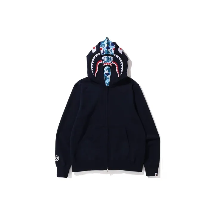 A BATHING APE Abc Camo Shark Wide Fit Full Zip Double Hoodie-6