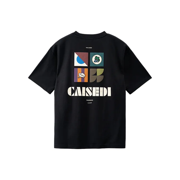 CAISEDI T Shirts Men Black-1