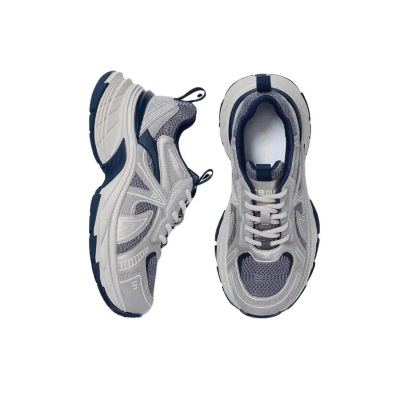 GG CC Chunky Sneakers Women's Low Top Smoke Blue/Greige-3