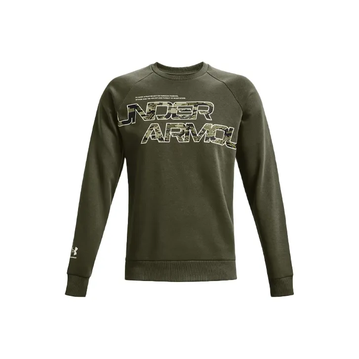 Under Armour Script Sweatshirts Men Army Green-0