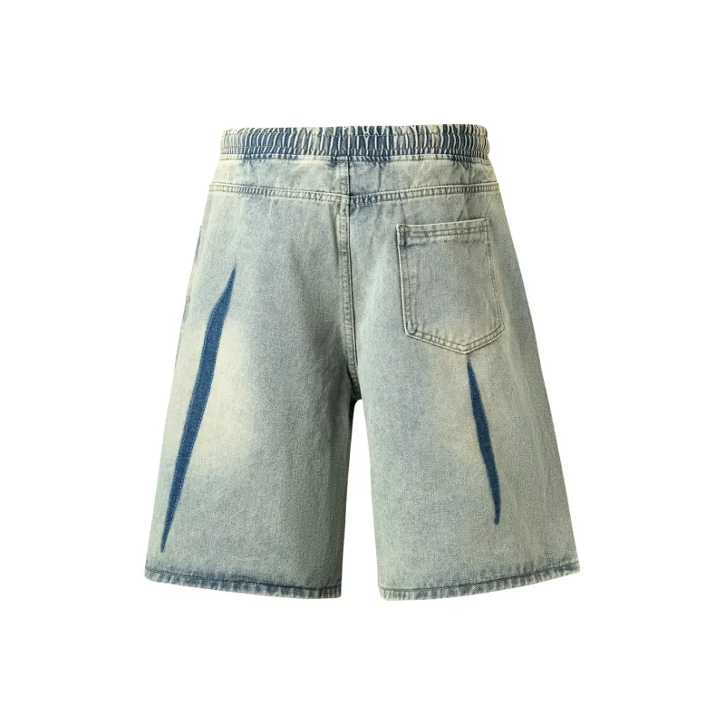 NOTFORMAD Denim Shorts Unisex Vintage Blue-1