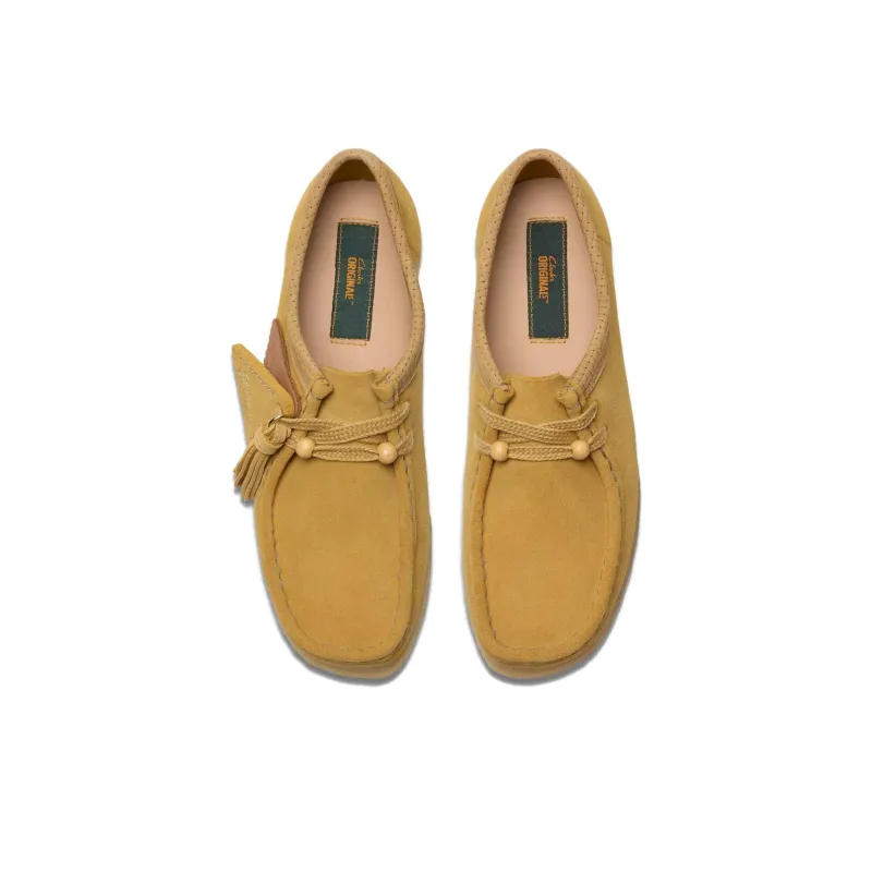 Clarks Wallabee Casual Single Shoes Women's Gold-3