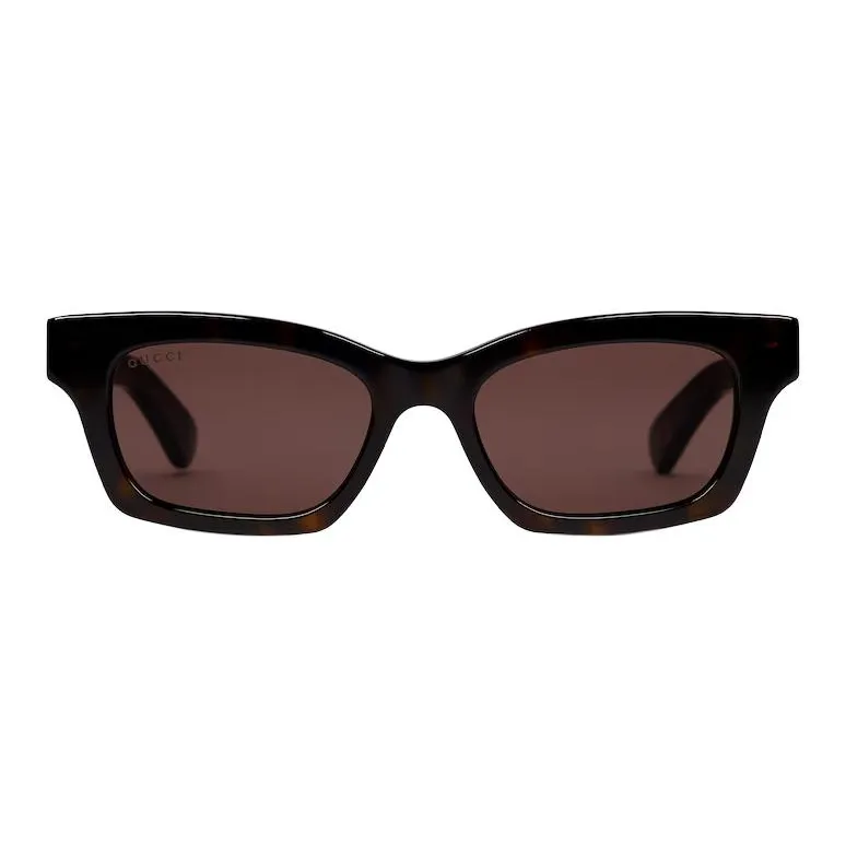 GUCCI Acetate Irregular Shape Sunglasses Unisex Black-0