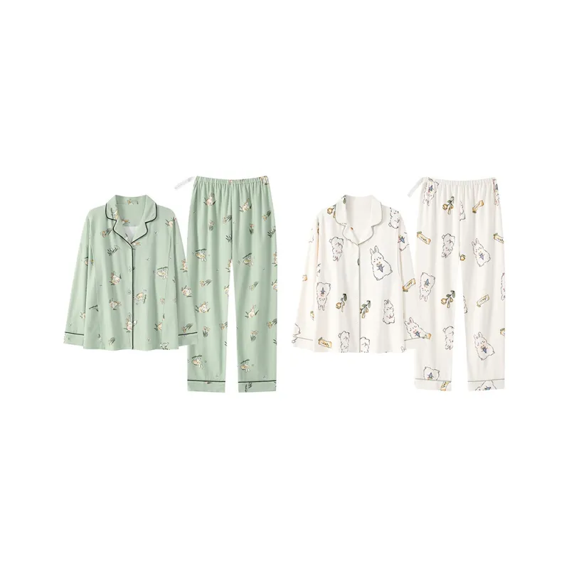 Herbal Primer Pajama Set Women's Combo Set-32