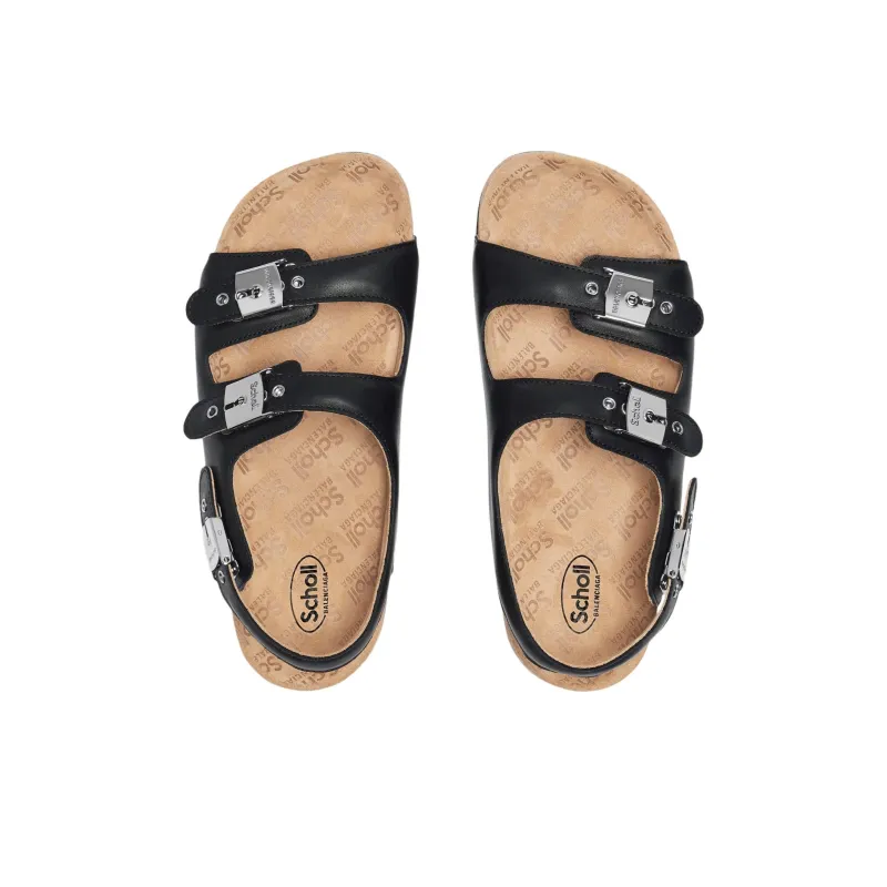 Scholl x Balenciaga FW25 One Strap Sandals Men's Black-5