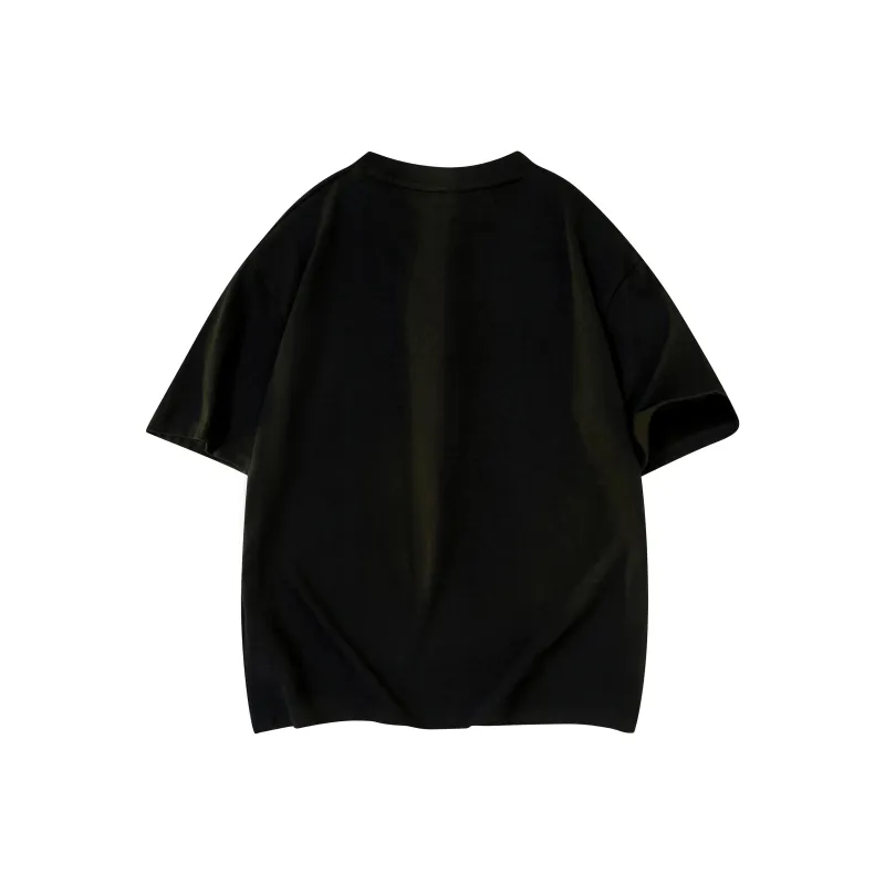 ONE PIECE Trendy Heavyweight Open Back Short Sleeved T Shirts Men's-8