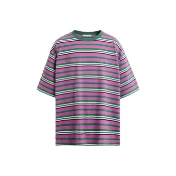 ZARA T Shirts Men Pink/White