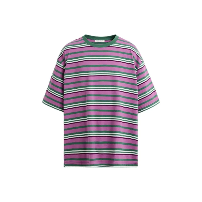 ZARA T Shirts Men Pink/White-0