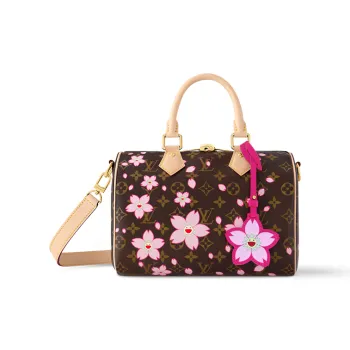 LOUIS VUITTON X Takashi Murakami Cherry Blossom Speedy Bandouliere 25 Sakura Brown