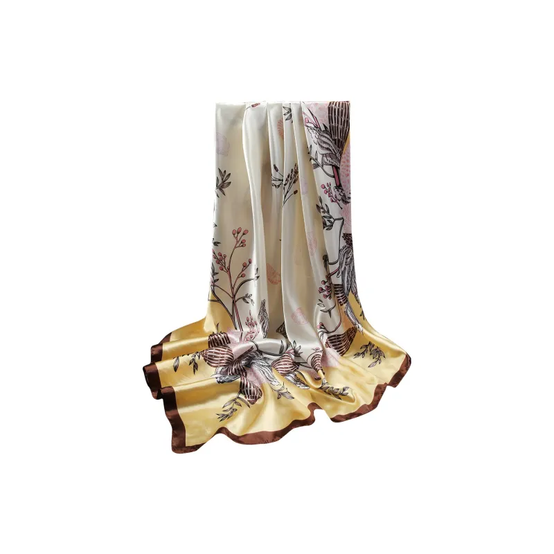 Shanghai Story 100% Polyester Silk Scarves Women's-47