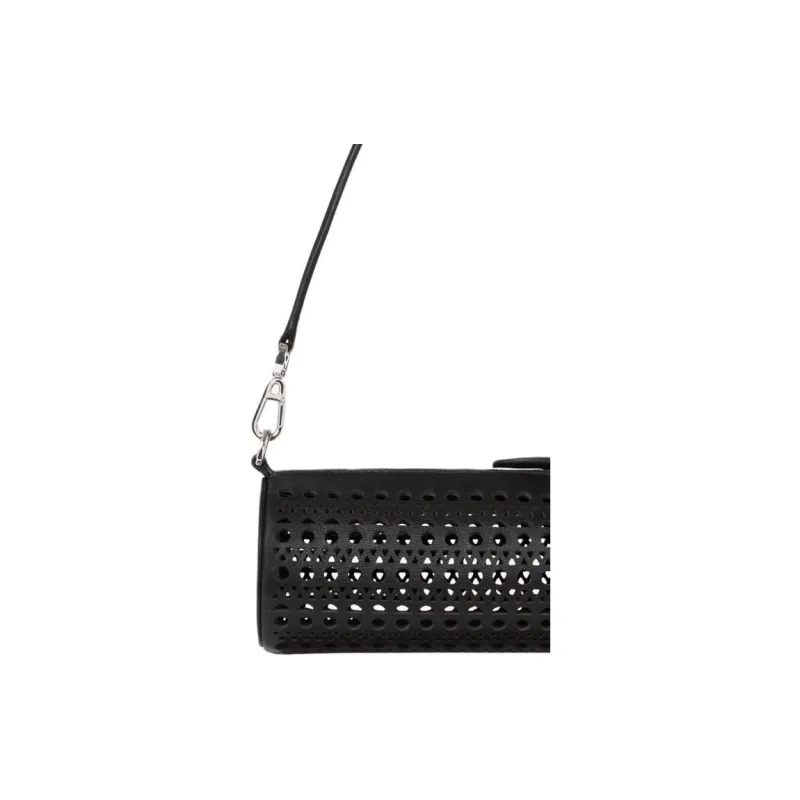 Alaia Calfskin Handbag, Shoulder Bag Mini Women's Black-3