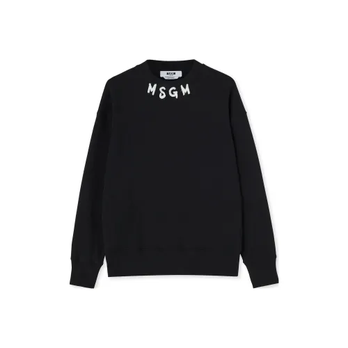 MSGM 블랙 남성 맨투맨