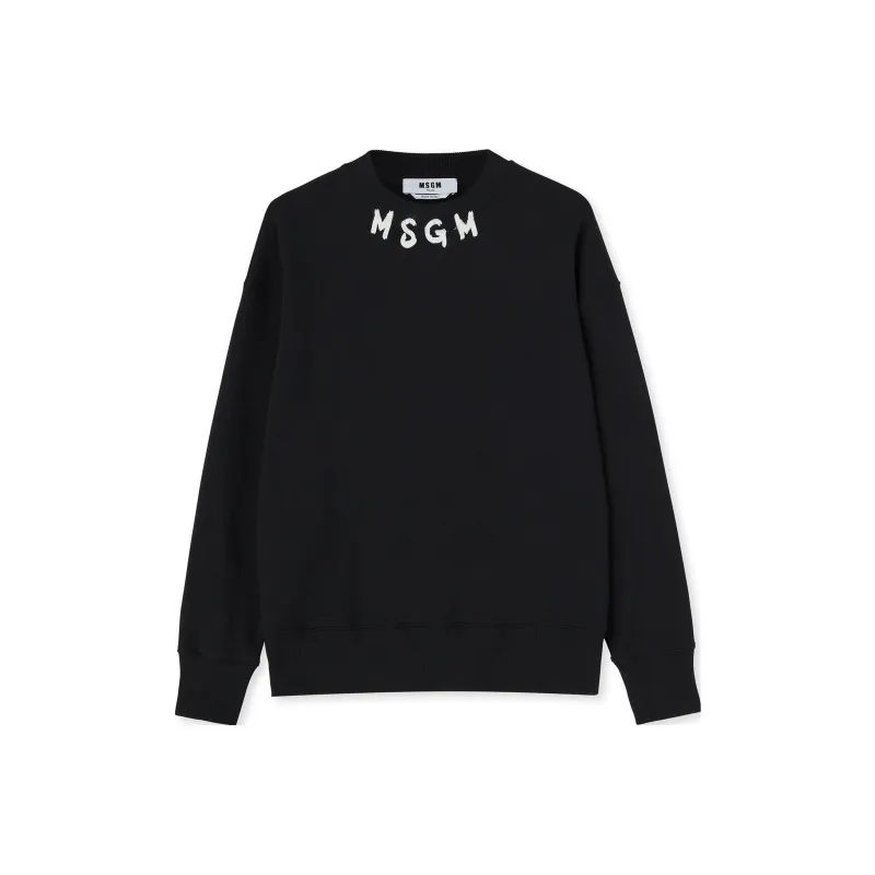 MSGM Logo-print Cotton Sweatshirt-0
