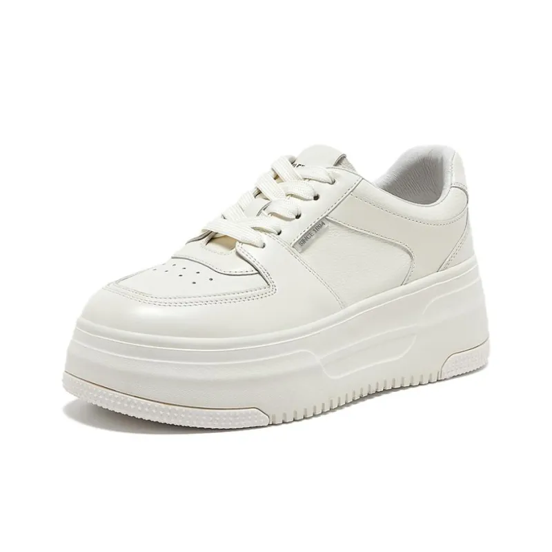 BATA Low Top Skateboard Shoes Women's Ecru-1