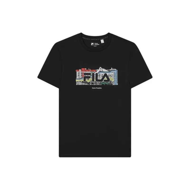 FILA x PENGPIDUZHONGXIN LIANMINGKUAN T Shirt Men's Jet Black-0