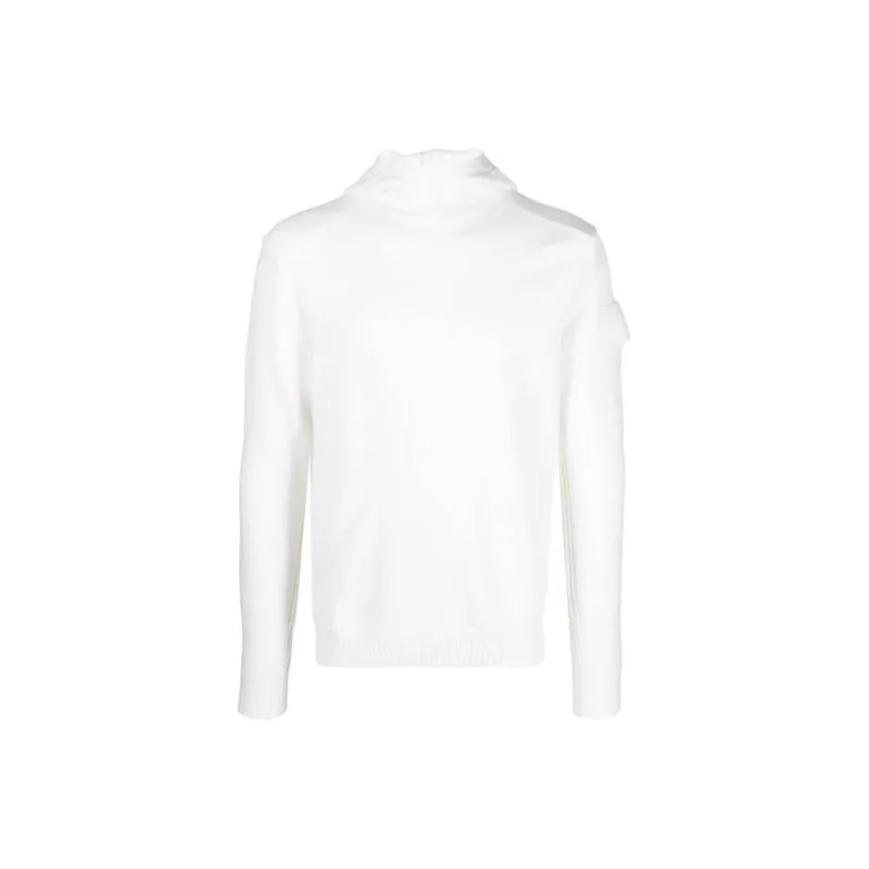C.P.Company Logo Patch Hooded Knitted Jumper-0