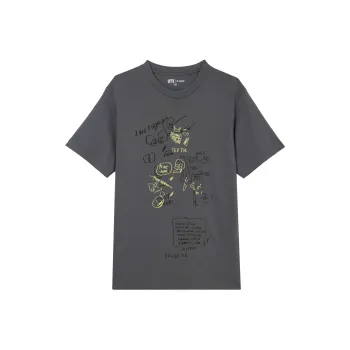 UNIQLO T Shirt Unisex Asphalt Gray