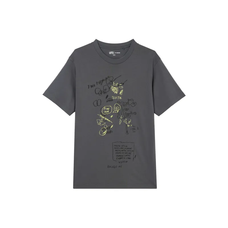UNIQLO T Shirt Unisex Asphalt Gray-0