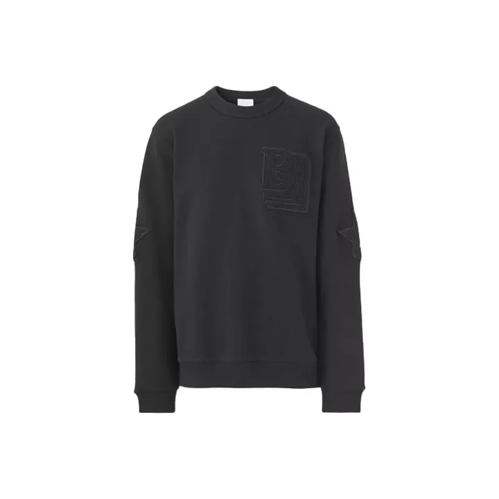 Burberry Letter And Star Graphic Cotton Sweatshirt-0