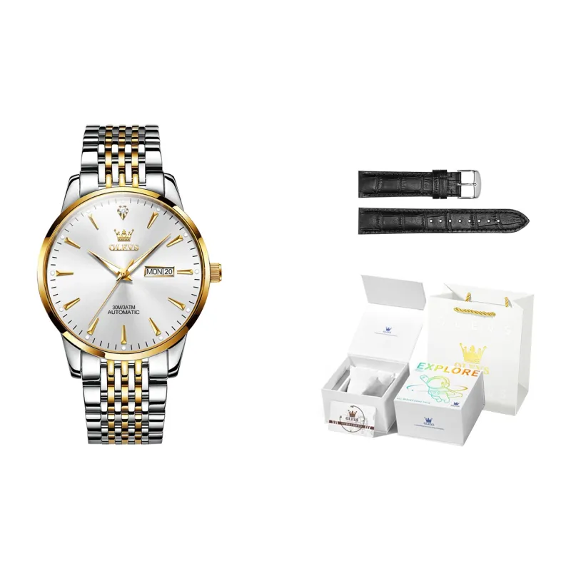 OLEVS Wisdom Series Mechanical Movement Watch Men's Watches Silver Dial-24