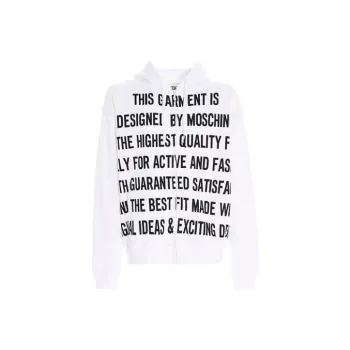 MOSCHINO Slogan Printed Hooded Jacket