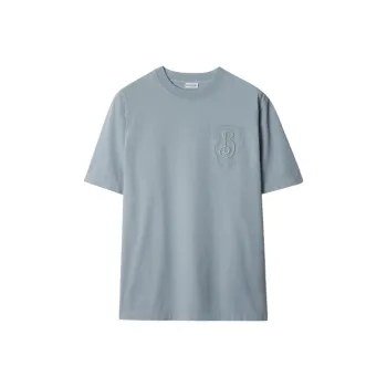 Burberry B Shield Embroidered Crewneck T Shirt