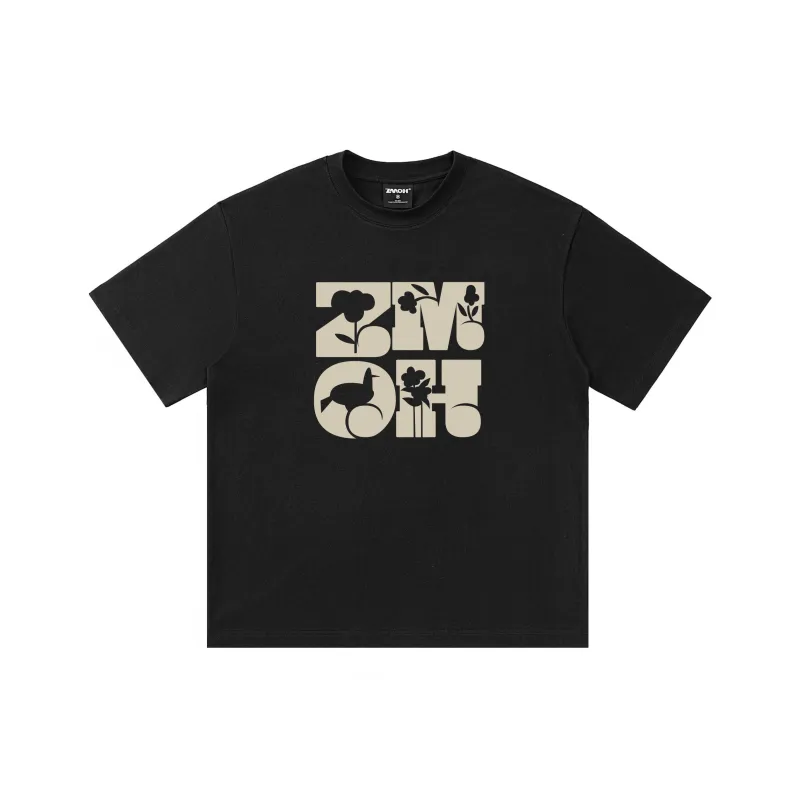 ZMOH Short Sleeved T Shirt Unisex Couple's-5