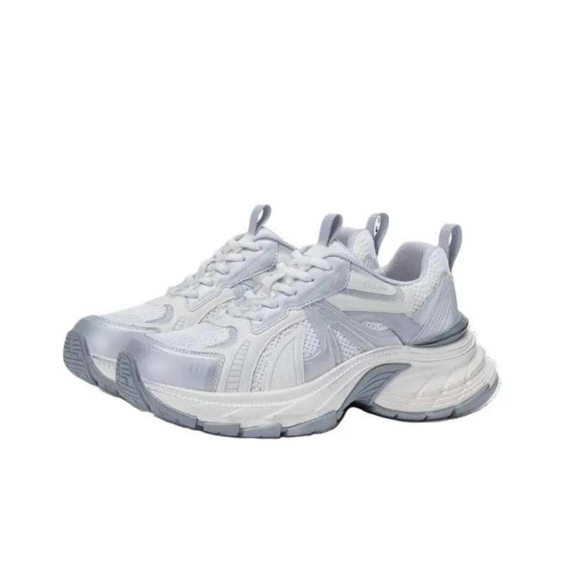 GG CC Chunky Sneakers Women's Low Top Smoke Blue/Greige-5